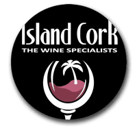 A black and white logo for island cork.